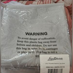 Silver/Grey Fabric Napkins! Set Of 20 And BRAND NEW!